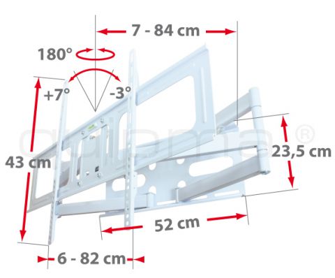 TV Wandhalterung quipma 350 (ausziehbar bis 84 cm)